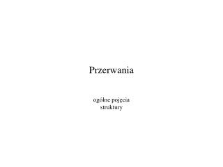 Przerwania