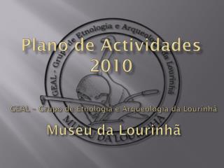 Plano de Actividades 2010