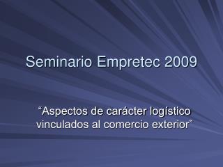Seminario Empretec 2009