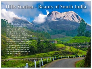 Hill Stations of South India