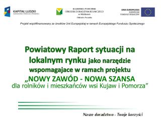 Powiatowy Raport sytuacji na lokalnym rynku jako narzędzie wspomagajace w ramach projektu