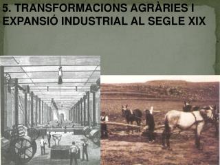 5. TRANSFORMACIONS AGRÀRIES I EXPANSIÓ INDUSTRIAL AL SEGLE XIX
