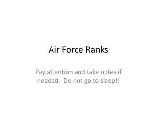 Air Force Ranks