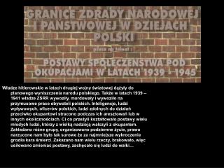 Życie codzienne w okupowanej Polsce :