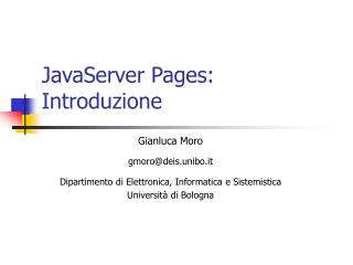 JavaServer Pages: Introduzione