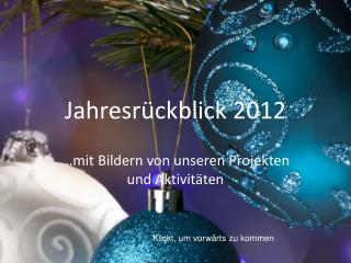 Jahresrückblick 2012