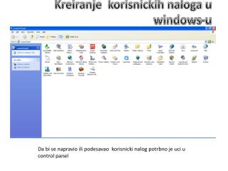 Kreiranje korisnickih naloga u windows-u