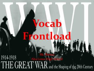 Vocab Frontload