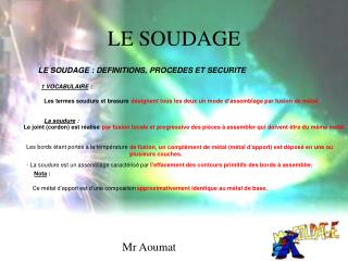 LE SOUDAGE