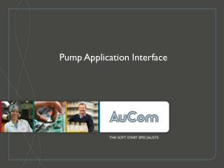 Pump Application Interface