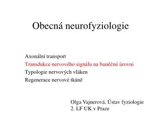 Obecná neurofyziologie