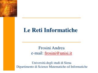 Le Reti Informatiche