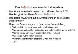 Das Warenwirtschaftssystem