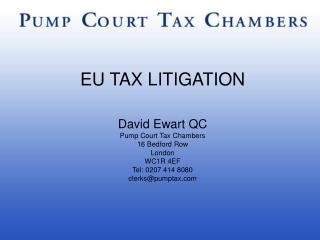 EU TAX LITIGATION