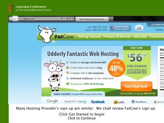 Signing up for a Hosting Provider