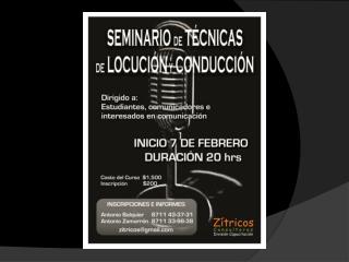 Seminario de técnicas de locución y conducción