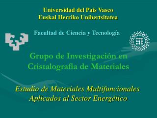 Grupo de Investigación en Cristalografía de Materiales