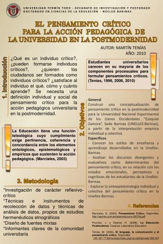 UNIVERSIDAD FERMÍN TORO - DECANATO DE INVESTIGACIÓN Y POSTGRADO