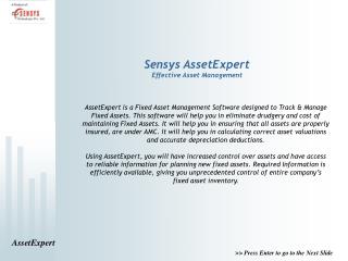 Sensys AssetExpert Effective Asset Management