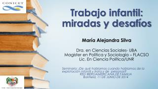 Seminario: ¡De qué hablamos cuando hablamos de la explotación infantil y trata y de personas?