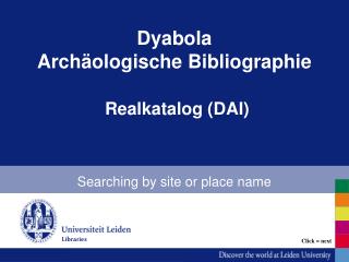 Dyabola Archäologische Bibliographie Realkatalog (DAI)