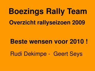 Boezings Rally Team