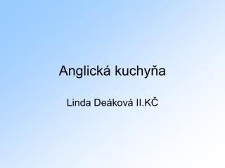 Anglická kuchyňa