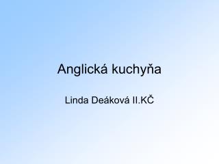 Anglická kuchyňa