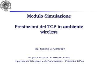 Modulo Simulazione Prestazioni del TCP in ambiente wireless