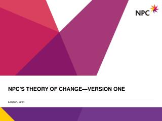 NPC’s theory of change—version one