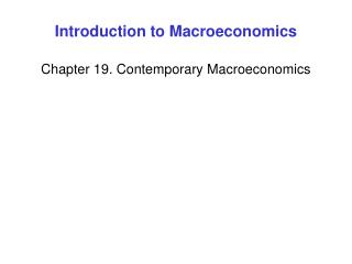 Introduction to Macroeconomics