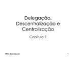 Delega o, Descentraliza o e Centraliza o