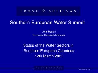 Southern European Water Summit