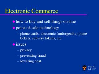 Electronic Commerce