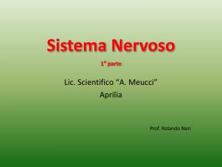 Sistema Nervoso 1° parte