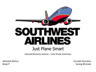 Just Plane Smart Harvard Business School – Case Study Summary