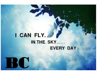 I CAN FLY. IN THE SKY …… EVERY DAY 。