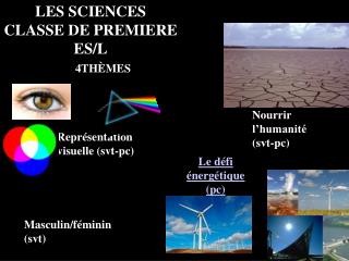 LES SCIENCES CLASSE DE PREMIERE ES/L