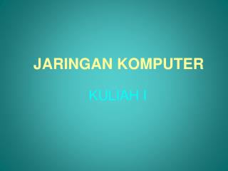 JARINGAN KOMPUTER