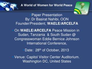 A World of Women for World Peace