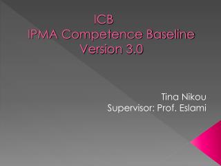 ICB IPMA Competence Baseline Version 3.0