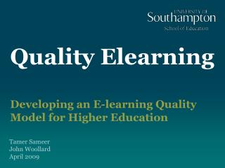 Quality Elearning