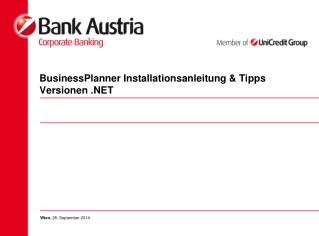 BusinessPlanner Installationsanleitung &amp; Tipps Versionen .NET