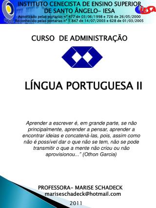 CURSO DE ADMINISTRAÇÃO