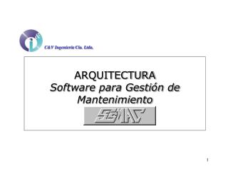 ARQUITECTURA Software para Gestión de Mantenimiento