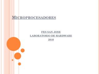 Microprocesadores