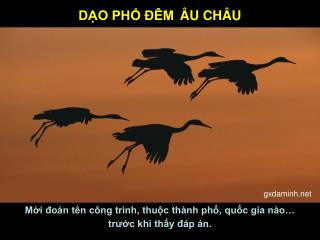 DẠO PHỐ ĐÊM ÂU CHÂU