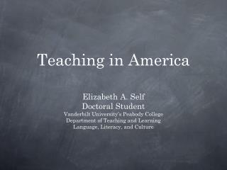 Teaching in America