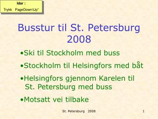 Busstur til St. Petersburg 2008