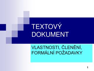 TEXTOVÝ DOKUMENT